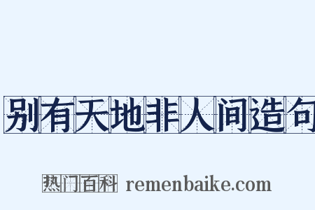 别有天地非人间造句是什么意思的图片